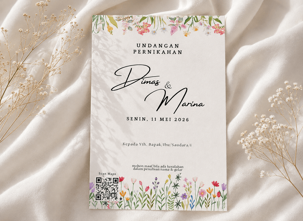 Undangan Pernikahan Dreamy flower